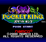 Pocket King title screen for GameBoy Color